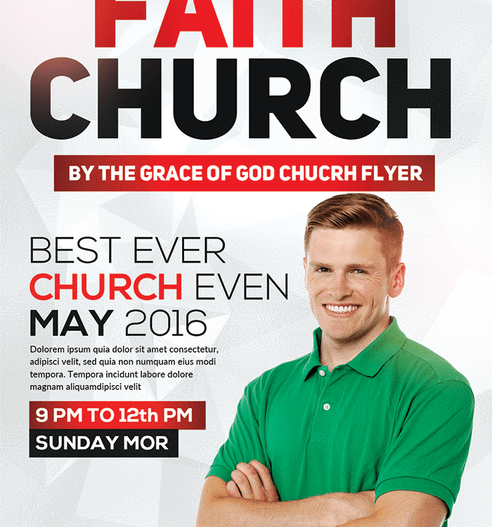 Faith Church PSD Flyer Template Design
