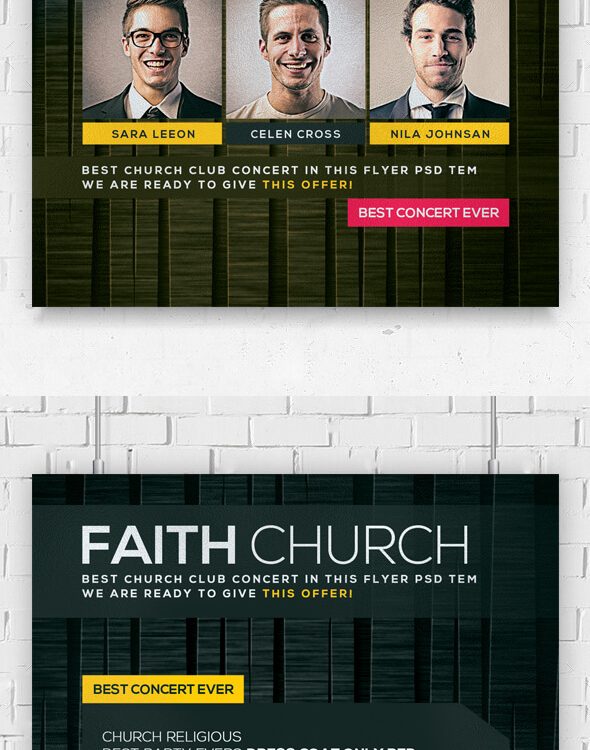 Faith Worship PSD Flyer Template