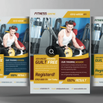 Fitness Club Flyer Template PSD