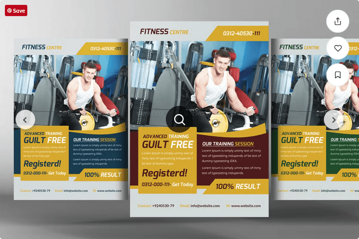 Fitness Club Flyer Template PSD