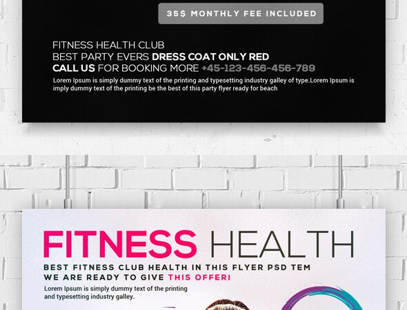 Fitness Gym PSD Flyer Template Design