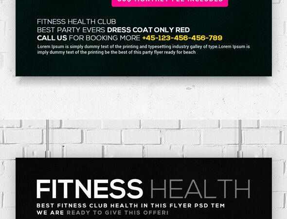 Fitness Gym Promotion PSD Flyer Template