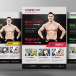 Fitness & Gym Trainer Flyer Template PSD