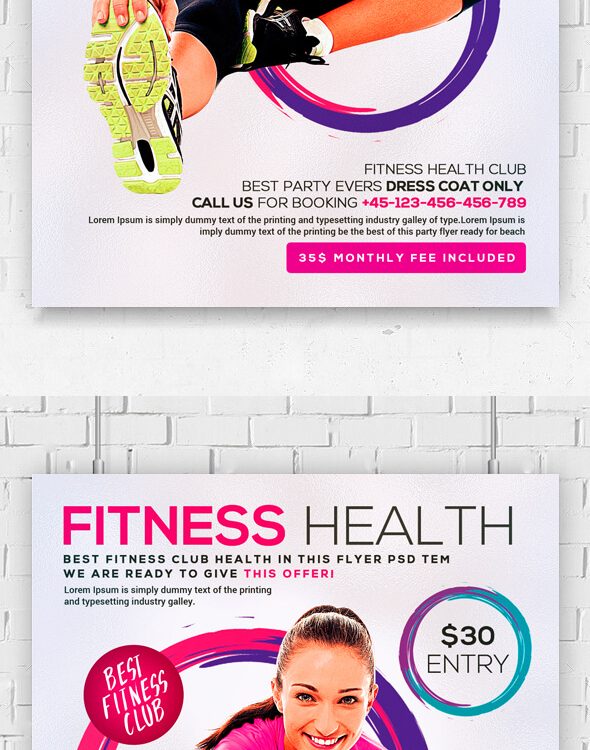 Fitness Health PSD Flyer Template
