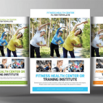 Fitness Training Center Flyer Template PSD