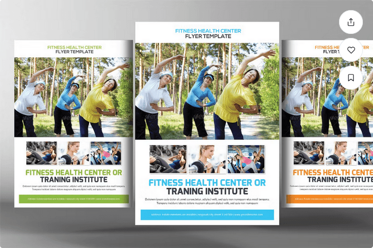Fitness Training Center Flyer Template PSD