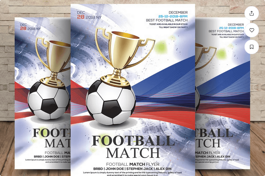 Football Match Flyer Template PSD