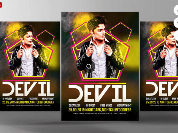 Friday Night Fever DJ Party Flyer PSD Template