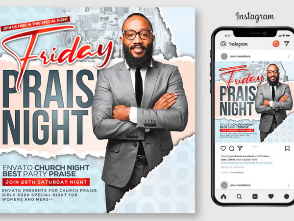Friday Prayer Flyer Template PSD