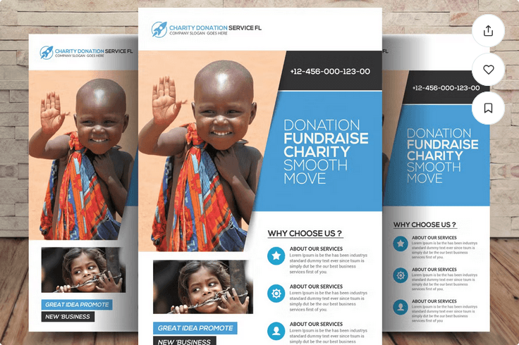 Fundraising Charity Flyer Template