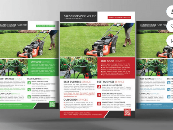 Garden Services Flyer Template PSD