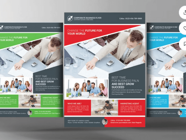 Geometric Business Flyer Template for Tech Companies