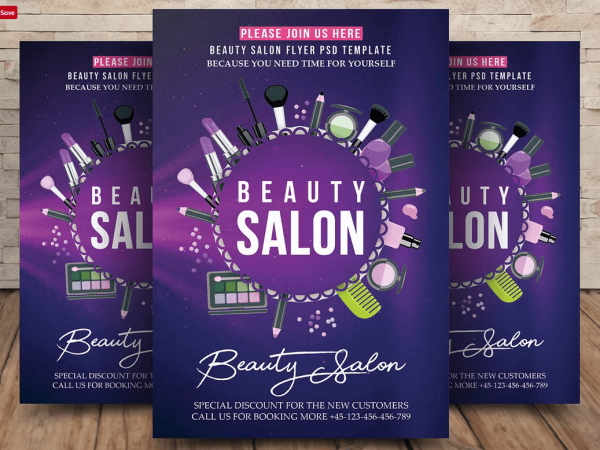 Glamorous Makeup Artist Flyer PSD