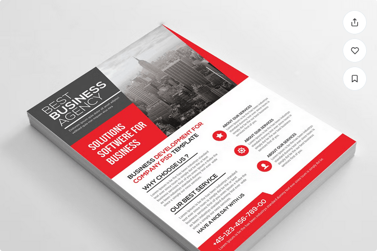 Global Business Corporate Flyer Template - Customizable PSD