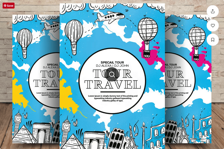 Global Travel Agency Branding Flyer Template PSD