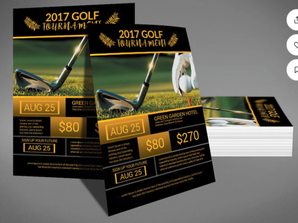 Golf Tournament Flyer PSD Design