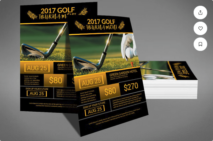 Golf Tournament Flyer PSD Design