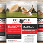 Golf Tournament Flyer PSD File