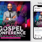Gospel Church Flyer Template PSD Design