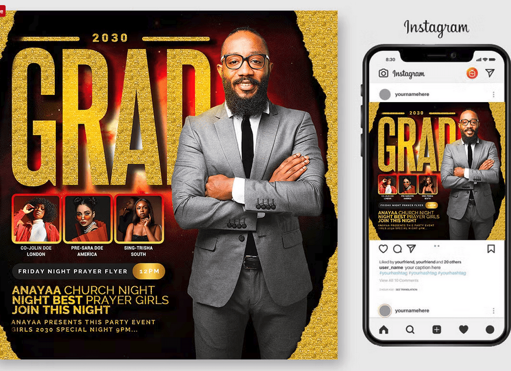 Grace Church Flyer Template PSD Design