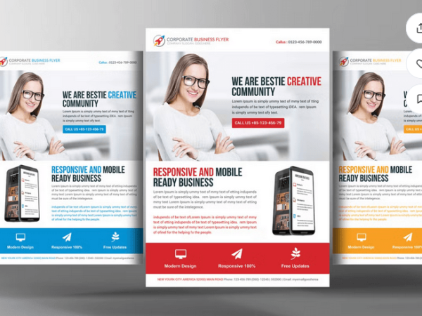 HR and Recruiting Hiring Flyer Template PSD