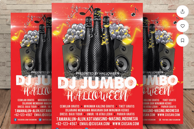 Halloween Flyer PSD Template Design File