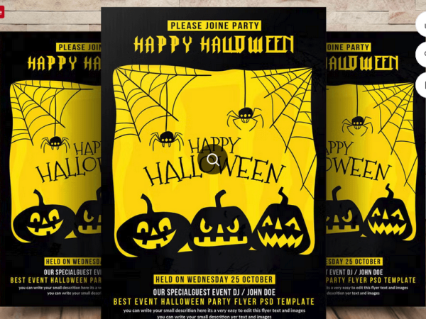 Halloween Kids Costume Party Flyer PSD