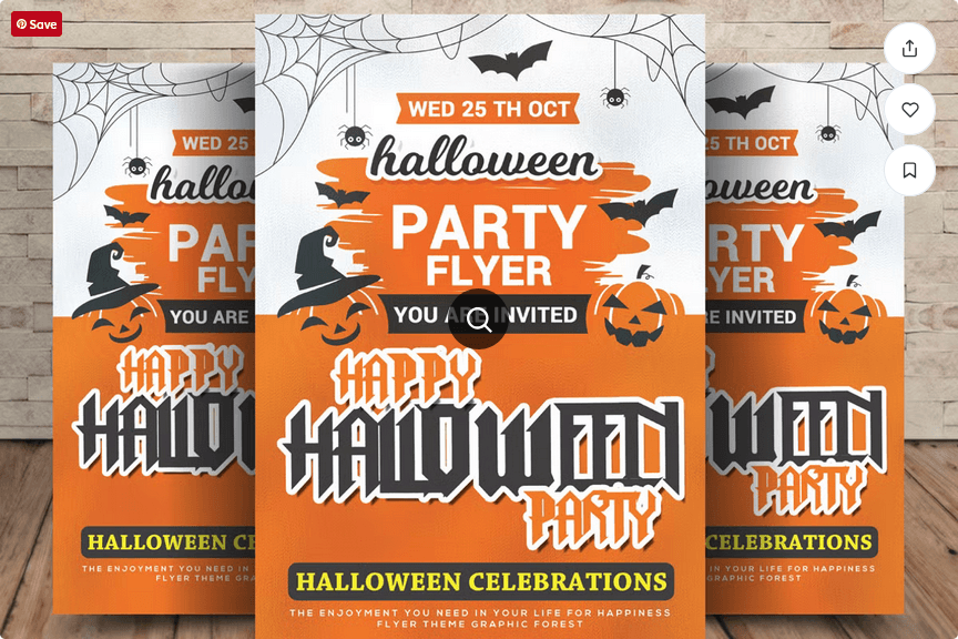 Halloween Party Flyer PSD Template Design
