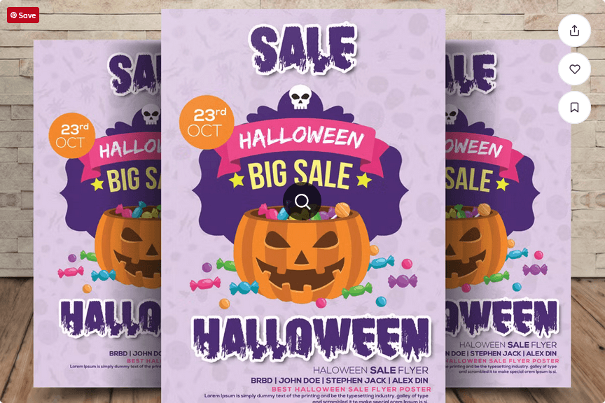 Halloween Trick Treat Flyer PSD Template Design File