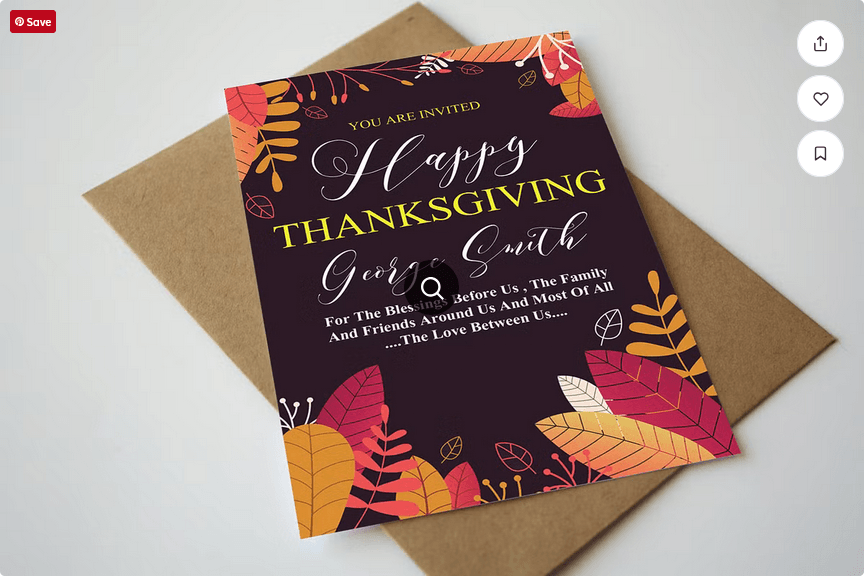 Happy Thanksgiving Family Dinner Flyer Template PSD