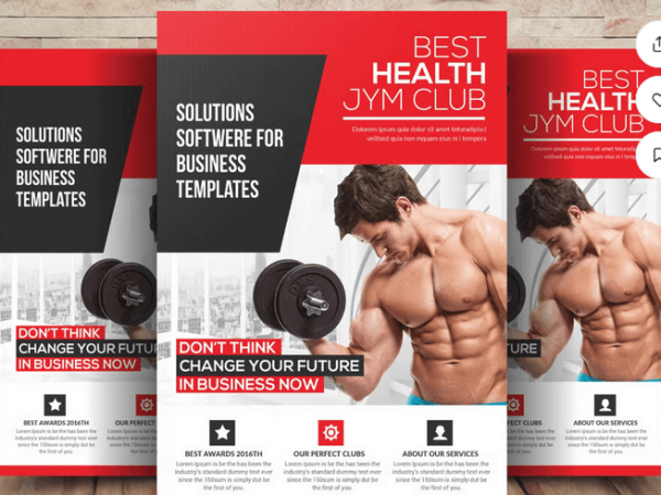 Health & Fitness Gym Flyer Template PSD