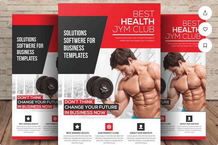 Health & Fitness Gym Flyer Template PSD