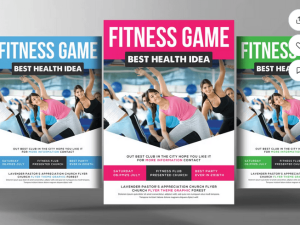 Health Sports Fitness Flyer Template PSD