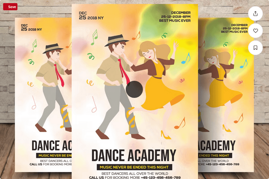 Hip Hop Dance Academy Flyer Template PSD