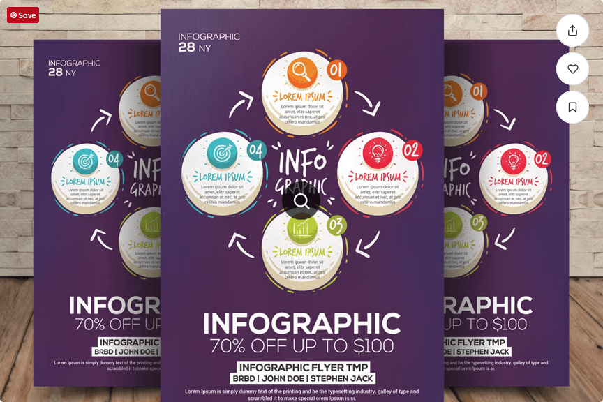 Infographic Flyer Template PSD Template