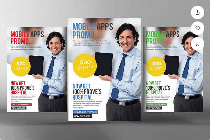 Innovative App Features Showcase Flyer Template