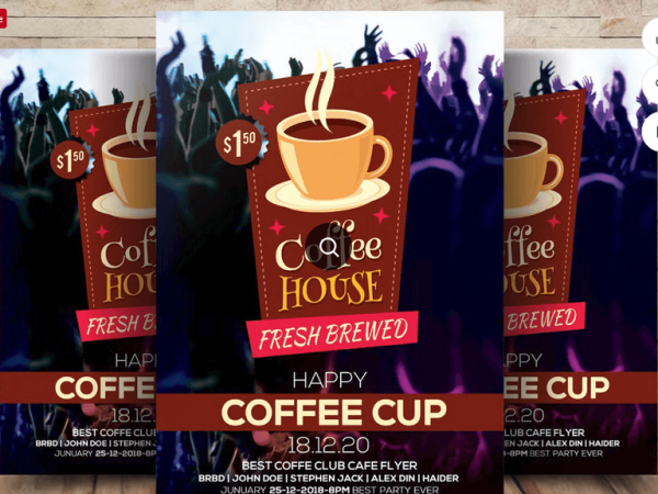 International Coffee Day Event Flyer PSD Template