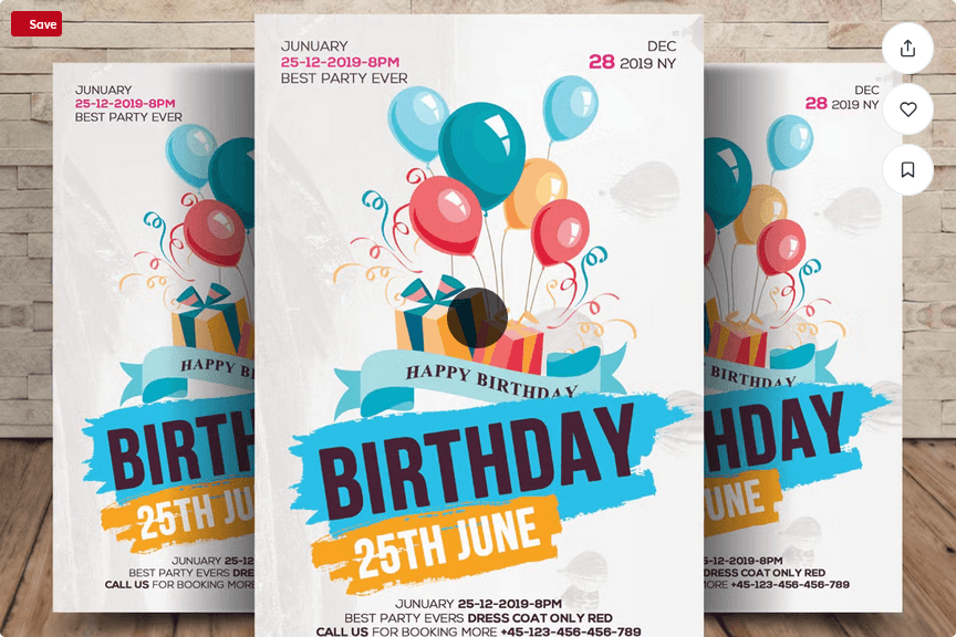 Kids Birthday Party Flyer Template PSD