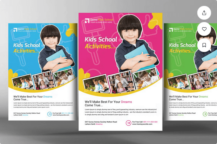 Kids School Summer Camp Flyer Template PSD