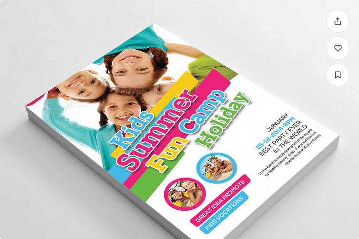 Kids Summer Camp Flyer Template Design