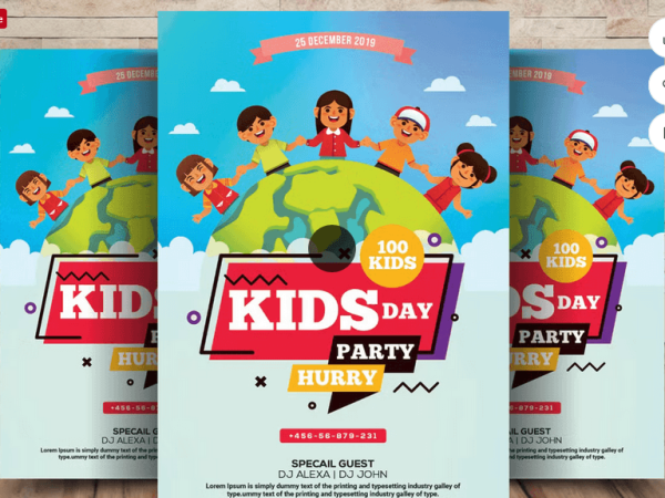 Kids Summer Camp Flyer Template PSD