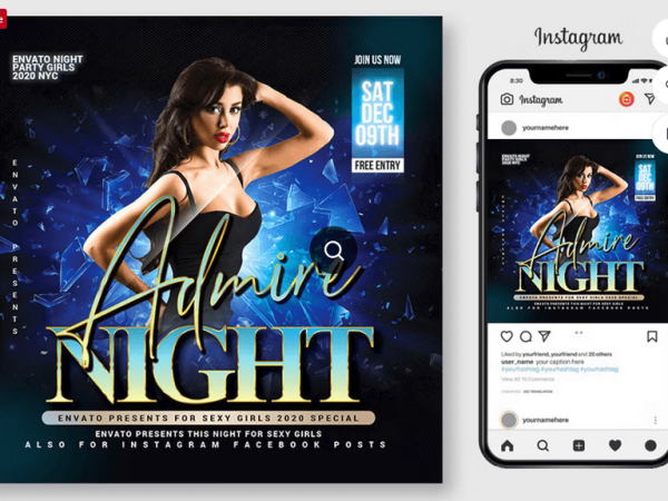 Ladies Night Party Flyer PSD Template File