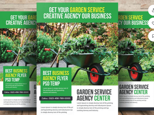 Lawn Care Garden Services Flyer Template PSD