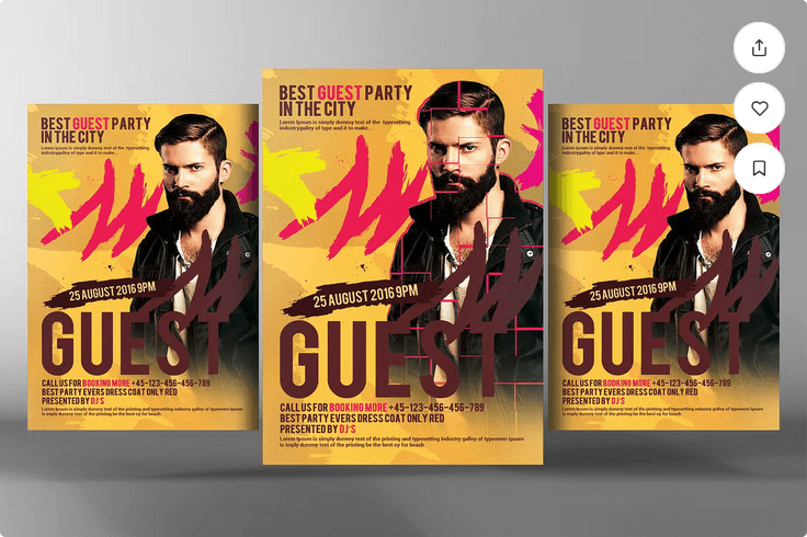 Lounge Bar DJ Night Flyer Template