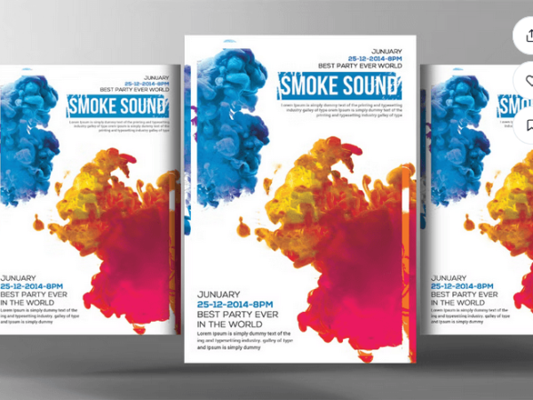 Luxury Hookah Guest DJ Event Flyer Template PSD