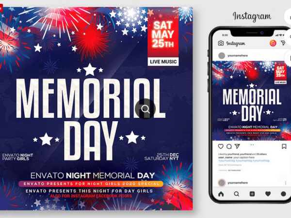 Memorial Day Flyer PSD Template File