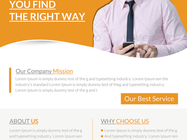 Minimal Business PSD Flyer Template Design