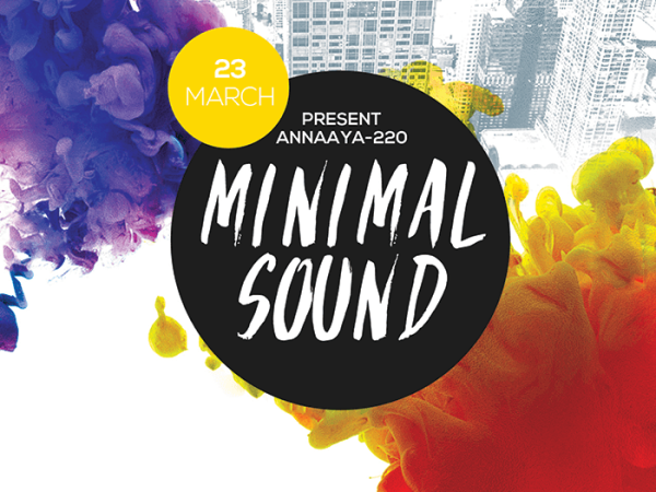Minimal Sound Colors PSD Flyer Template Design