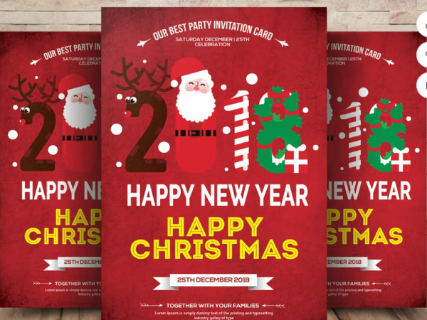 Minimalist Merry Christmas Greeting Flyer – Easy to Edit