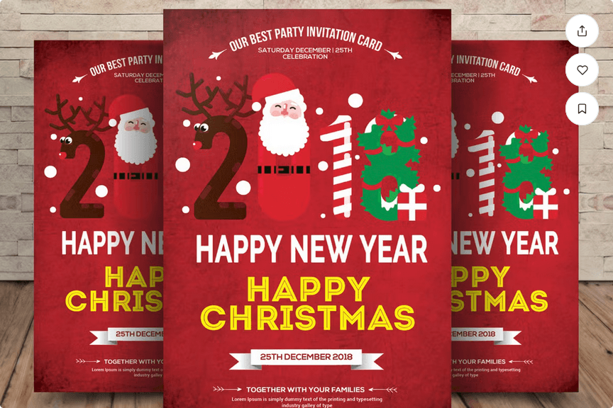 Minimalist Merry Christmas Greeting Flyer – Easy to Edit